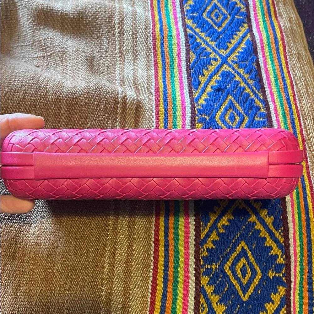 a new day Pink Woven Clutch with Polished Frame - Picture 5 of 10